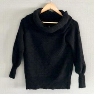 MICHELLE Mason Maeve Cowl neck wool alpaca blend long sleeve knitted sweater